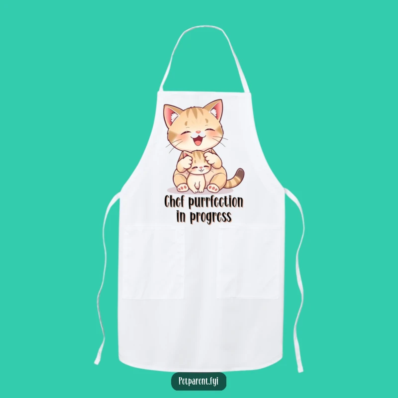 Funny Cat Apron: Kitchen Kitten Grooming Wear, Practical Funny Gift for Cooks
