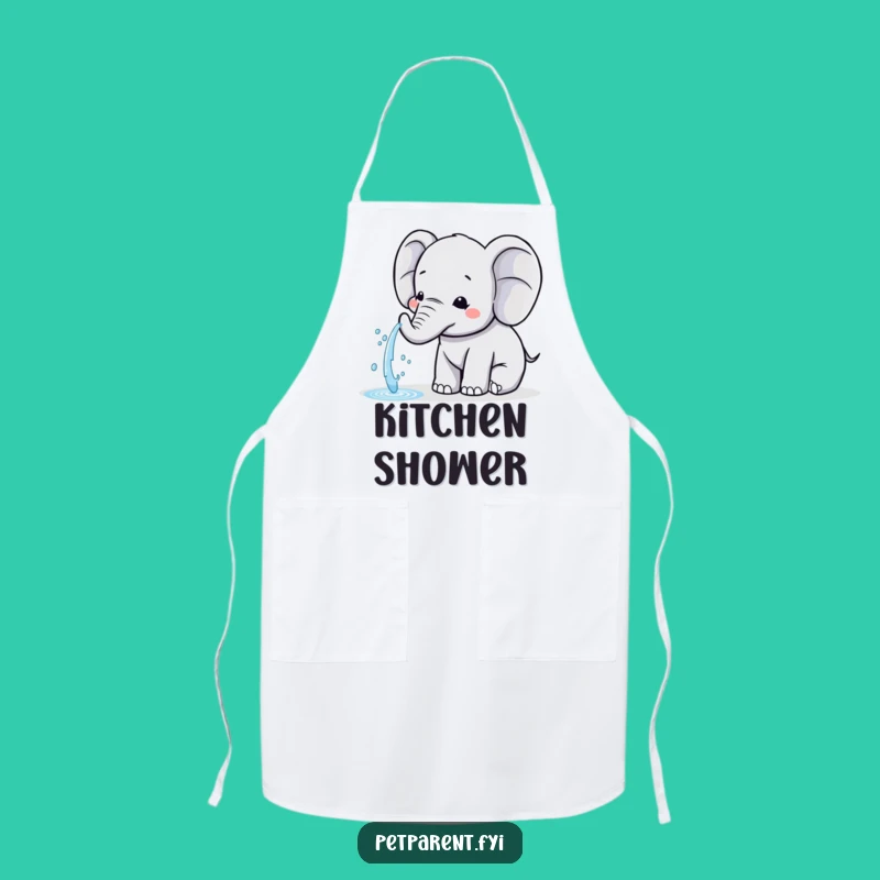 Funny Kawaii Elephant Apron: Water Spraying Kitchen Helper - Whimsical Cooking Gift