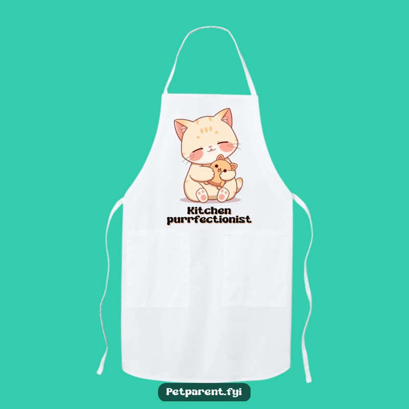 Funny Cat Purring Apron - Kitchen Comfort - Chef's Cute Gift