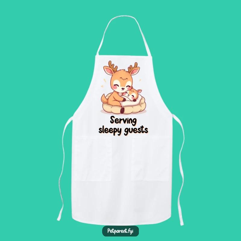 Funny Deer Bed Apron: Cook with Kindness and Humor, Chef Gift