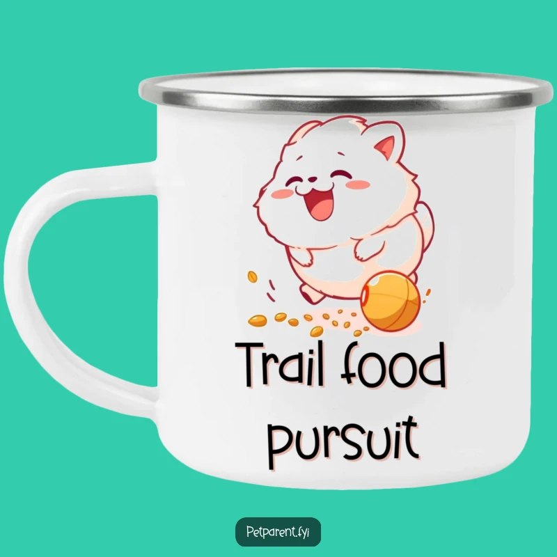 Funny Creature Food Chase Camping Mug - Hilarious Outdoor Cup for Snack Lovers