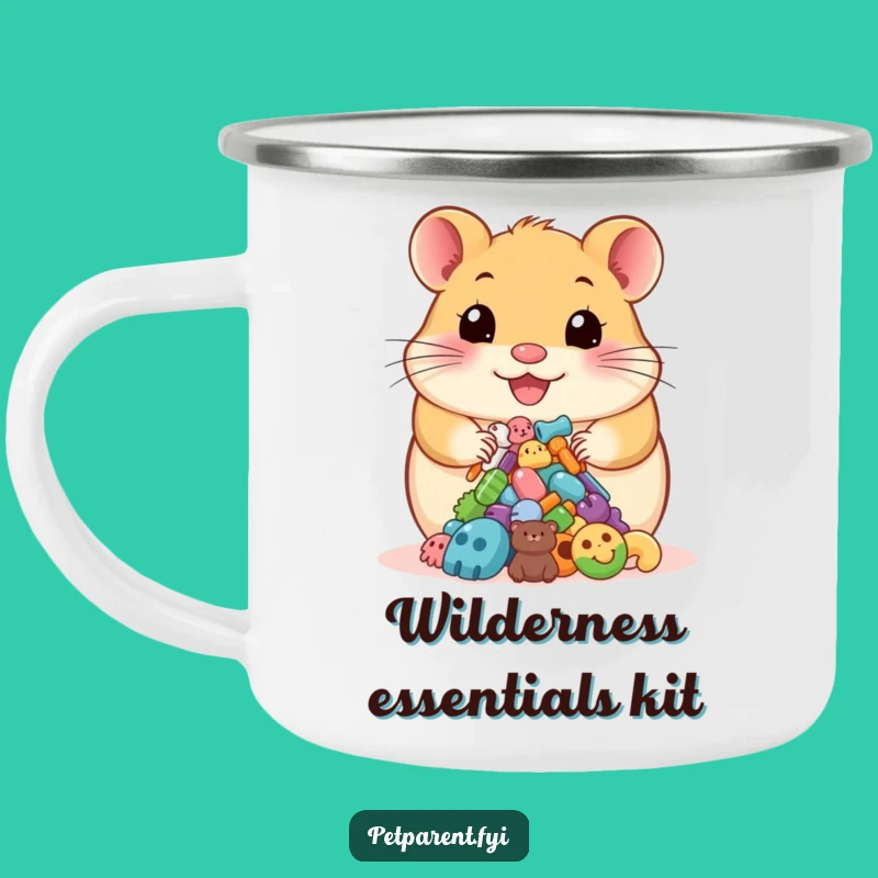 Funny Hamster Accessories Camping Mug: Pet Pride on the Go