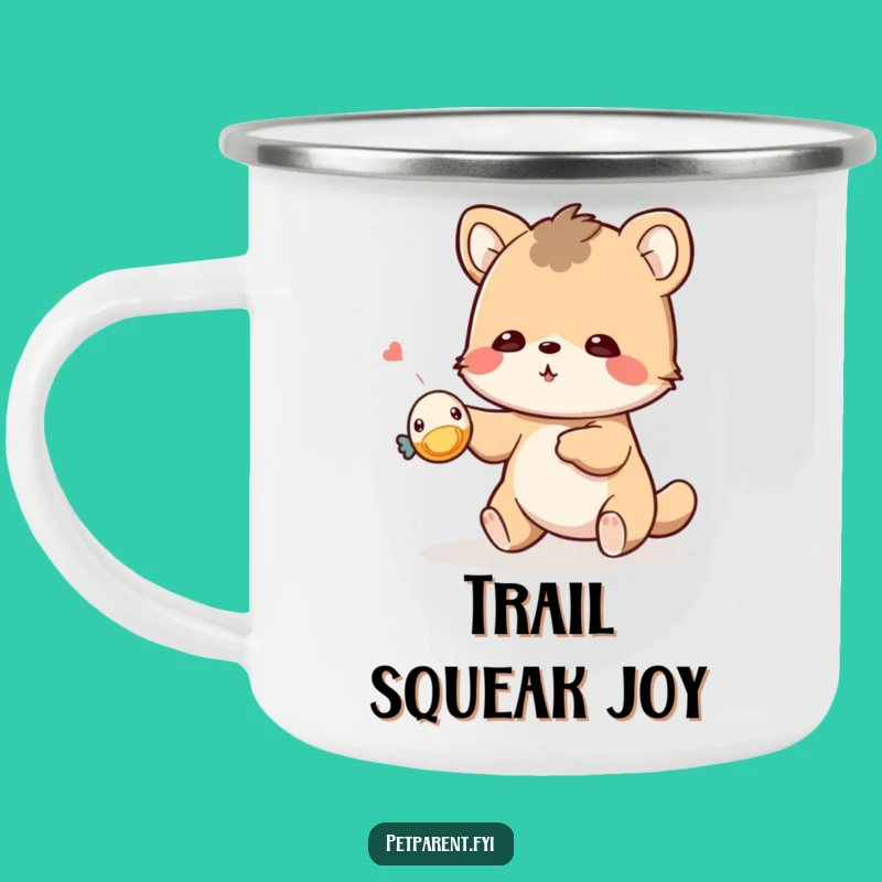 Funny Playful Animal Camping Mug: Squeaky Fun for Outdoor Adventures