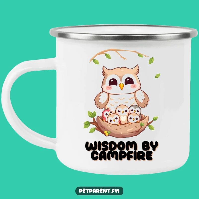 Funny Owl Campfire Mug: Nest Vibes & Outdoor Humor - Great Gift