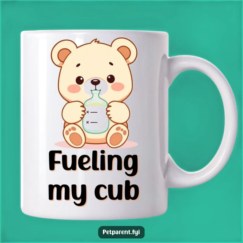 Funny Bear Formula Mug: Gentle Cartoon Character Gift for New Parents