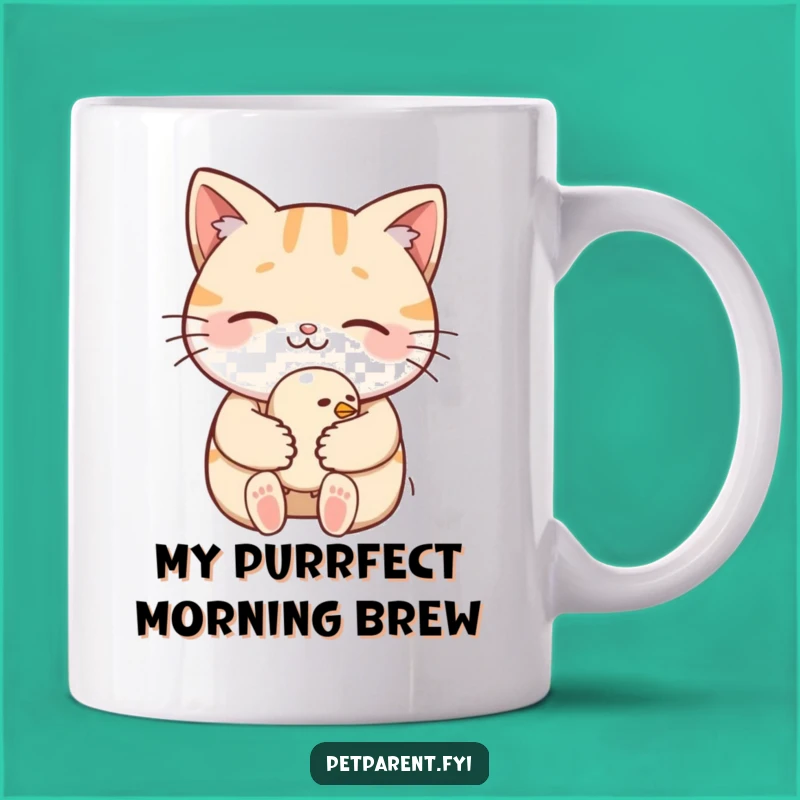Funny Cat Cradling Bird Mug: A Wholesome and Hilarious Gift for Cat Lovers