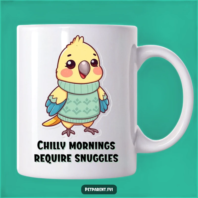 Funny Parrot Sweater Mug: A Hilarious Gift for Bird Lovers and Fashionistas!