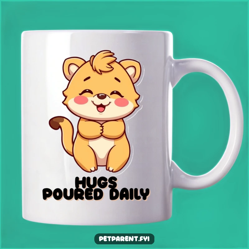 Funny Hugging Animal Mug: Adorable Character, Perfect Funny Gift for Pet Lovers