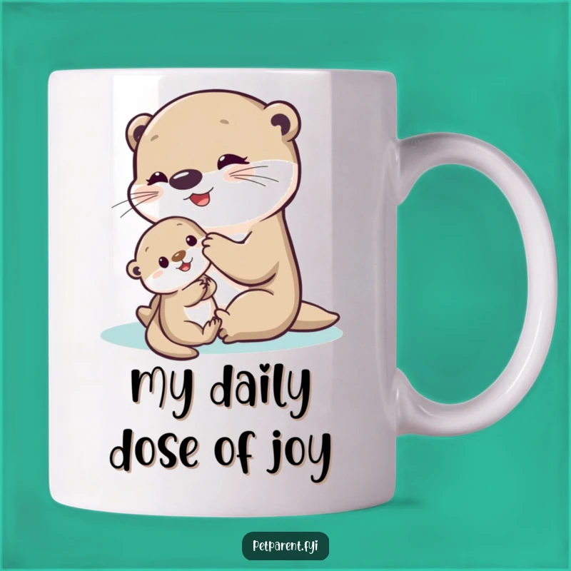 Funny Otter Family Mug - Adorable Baby Otter Gift for Animal Lovers