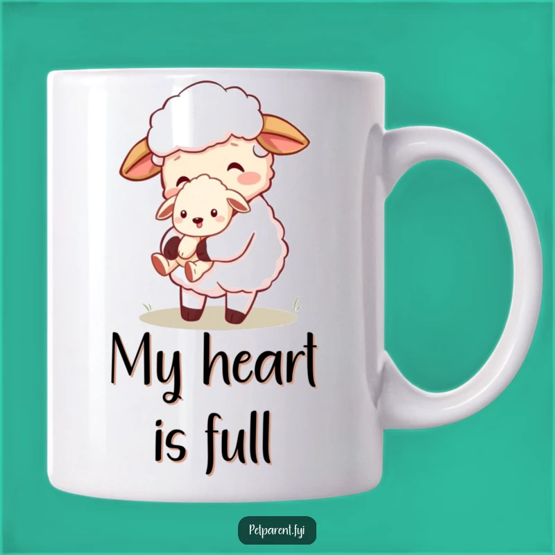 Funny Sheep Puppy Love Mug: Adorable Cartoon Character Gift for Animal Lovers