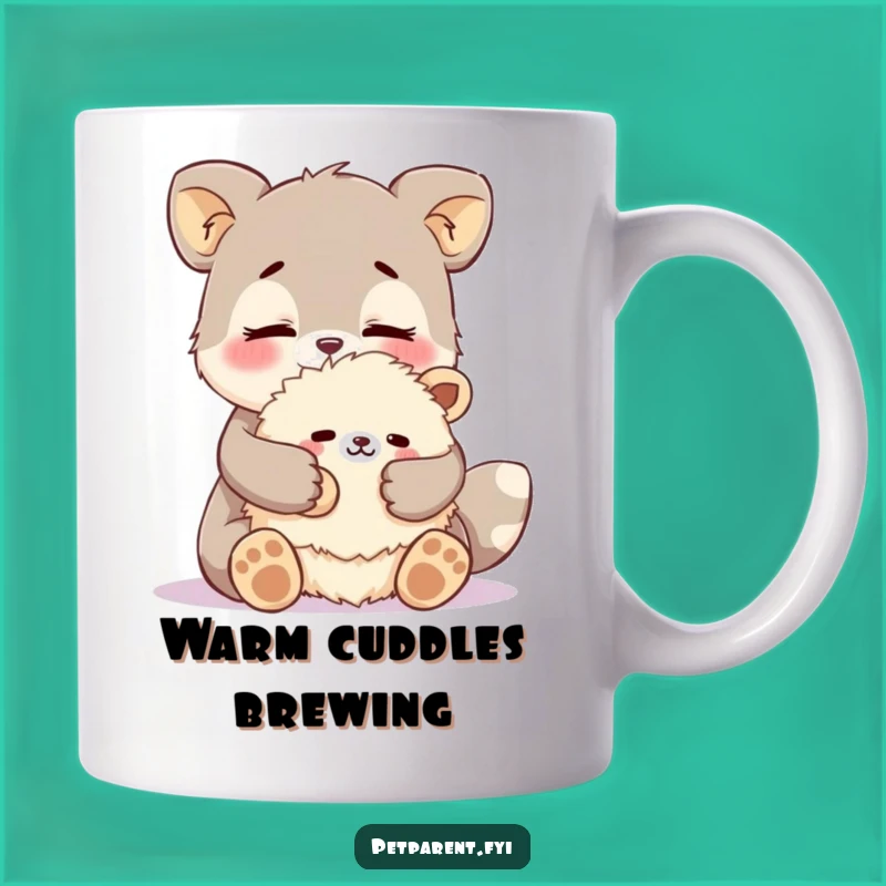 Funny Affectionate Animal Mug: Cuddle Buddy Gift for Soft Hearts