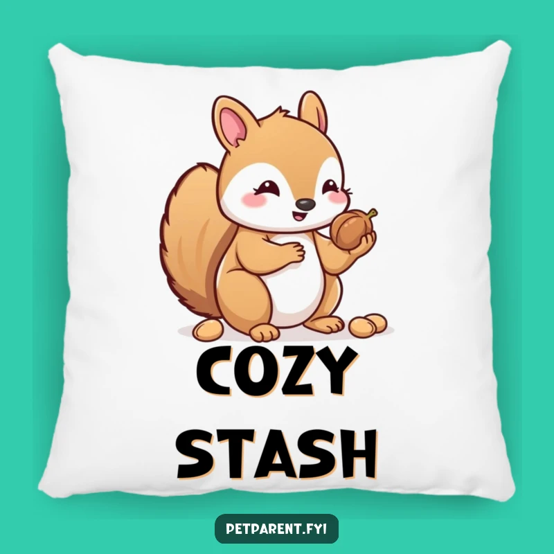 Funny Kawaii Squirrel Pillow: Generous Sharer Decor - Soft & Kind Gift Pillow