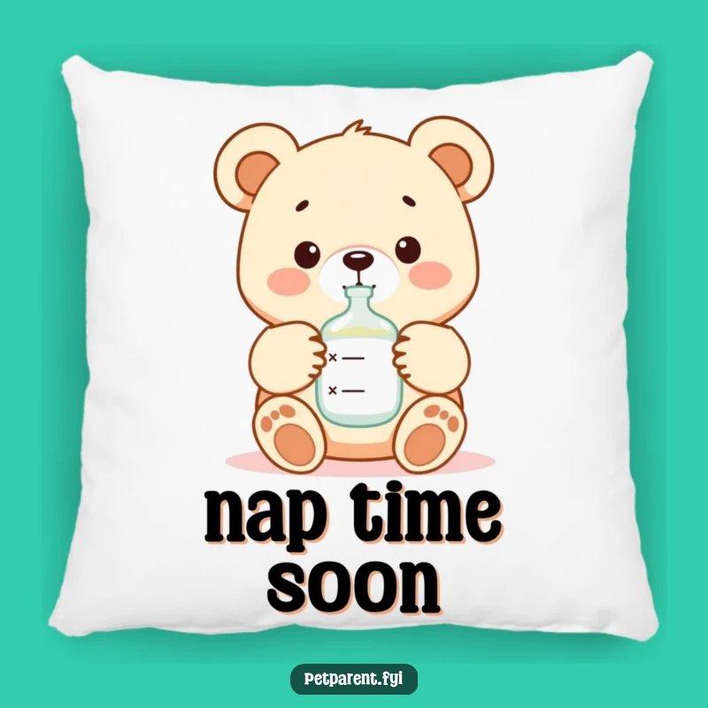 Funny Bear Formula Accent Pillow: Soft Cartoon Character Cushion for Nurseries