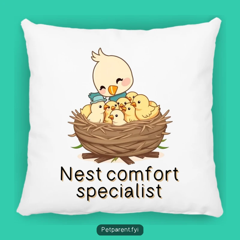 Funny Bird Pillow: Soft Nestling Cushion, Cozy Funny Gift for Bird Aficionados