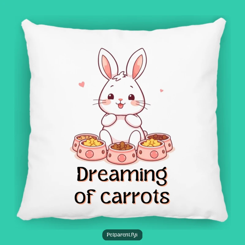 Funny Rabbit Pet Bowls Pillow: Cozy Comfort and a Hilarious Pet Lover's Gift!