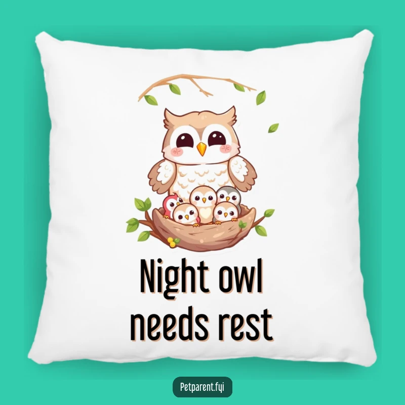 Funny Owl Nest Pillow: Comfy & Cute Decor - Hilarious Gift Idea