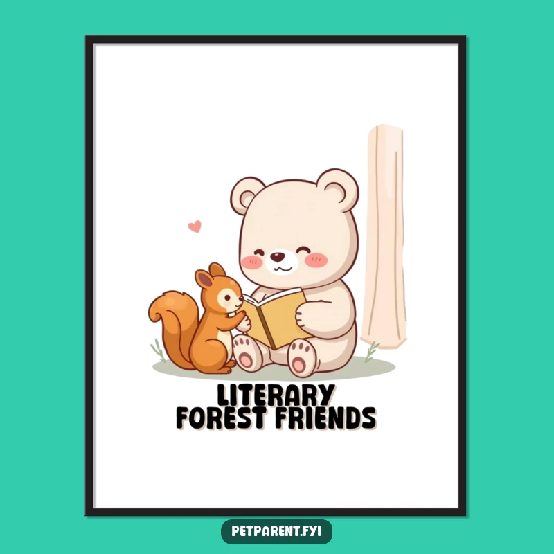 Funny Bear Digital Art: Instant Cozy Story Decor for Readers