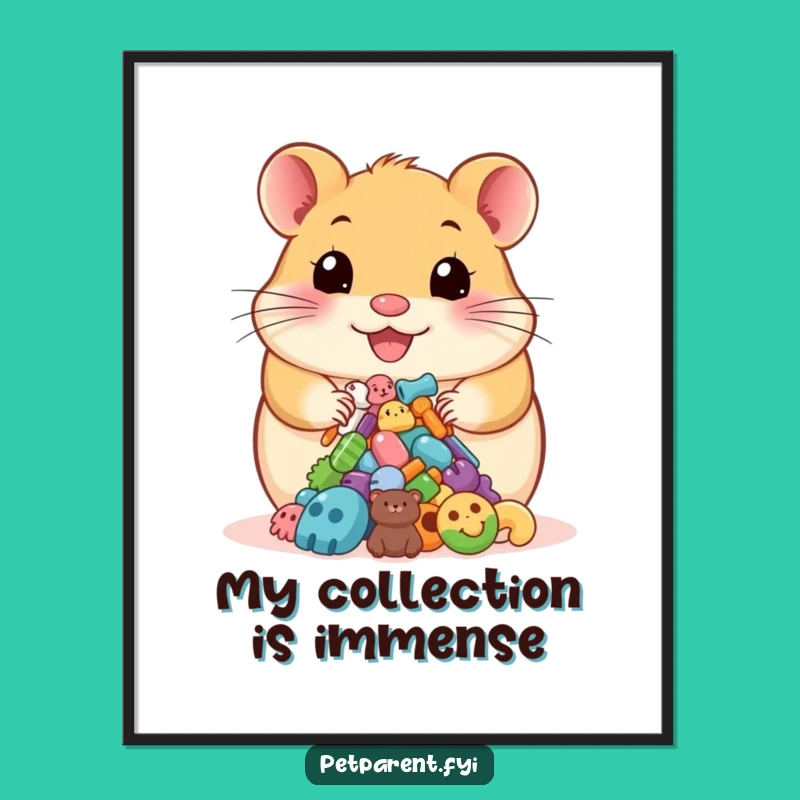 Funny Hamster Accessories Digital Art: Pet Decor for Instant Joy