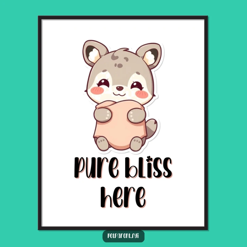 Funny Cozy Animal Blanket Digital Print: Instant Warmth for Your Walls