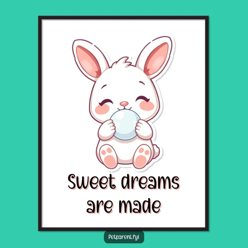 Funny Rabbit Pacifier Digital Art: Adorable Hilarious Printable for Instant Smiles
