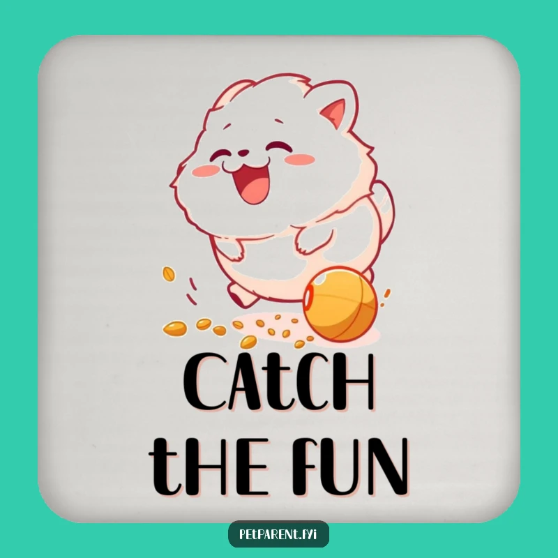 Funny Creature Food Chase Drink Coaster - Hilarious Bar Decor for Snack Enthusiasts