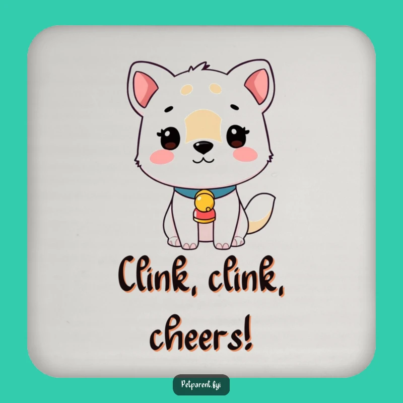 Funny Jingling Collar Coaster Set: Cute Pet Protection For Tables