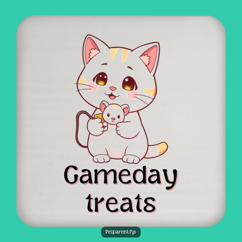 Funny Cat Mouse Coaster: Protect Surfaces with Hilarious Feline Art.