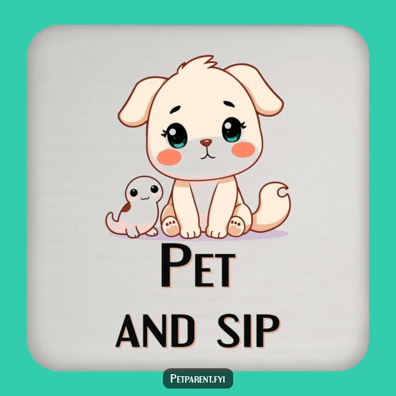 Funny Waiting Animal Coaster Set: Protect Surfaces, Patient Character Design, Ideal Funny Gift