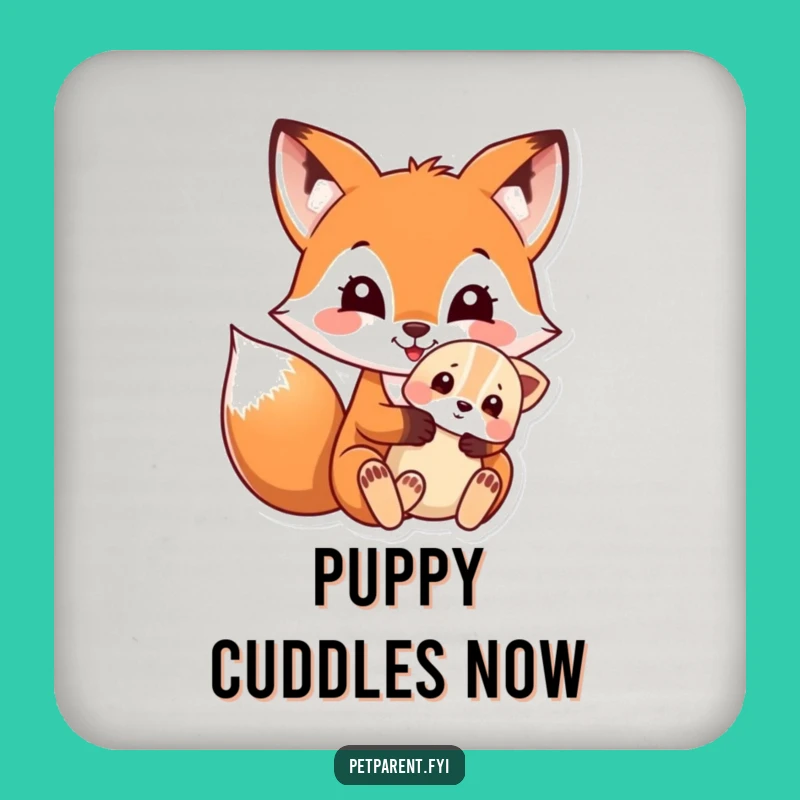 Funny Fox and Puppy Coasters: Protect Surfaces with Adorable Animal Art