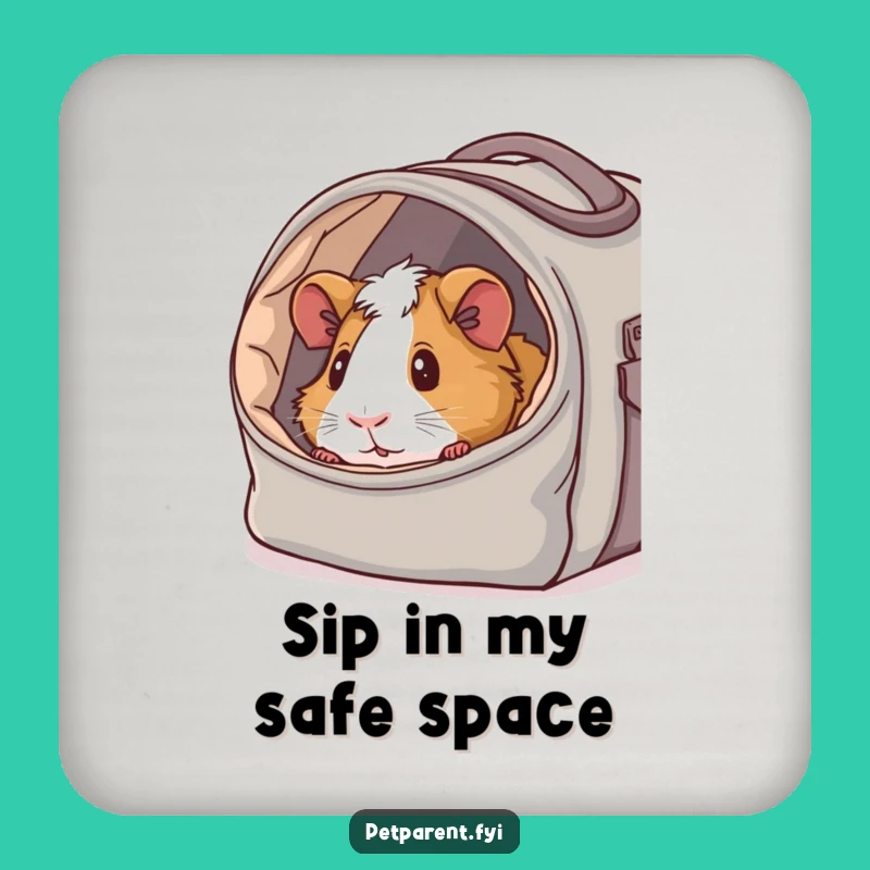 Funny Guinea Pig Carrier Coaster: Protect Surfaces with Cozy Charm