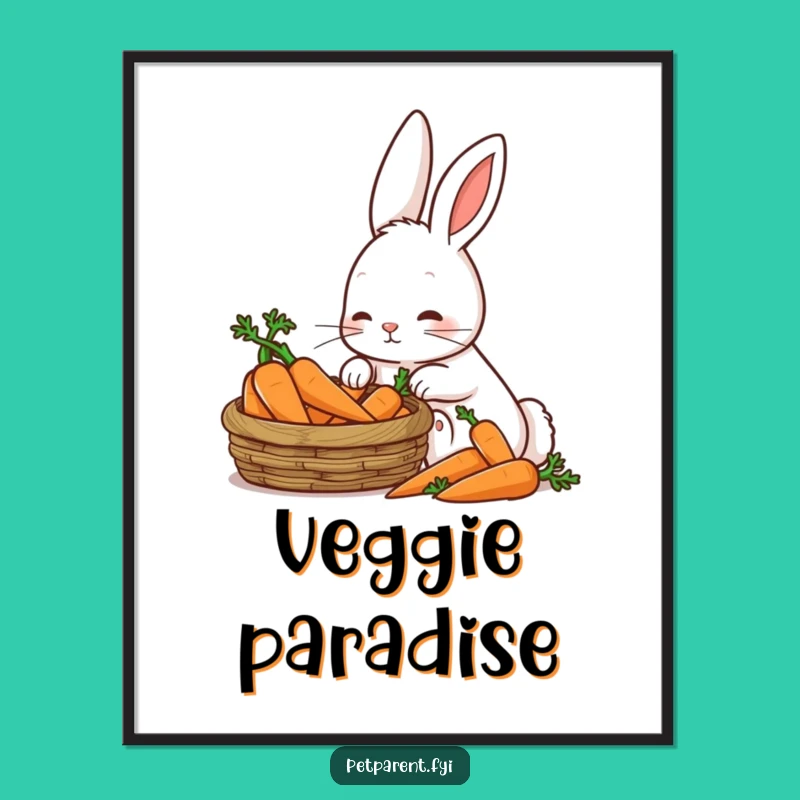 Funny Patient Rabbit Poster - Wholesome Art For Kitchen & Dining Spaces