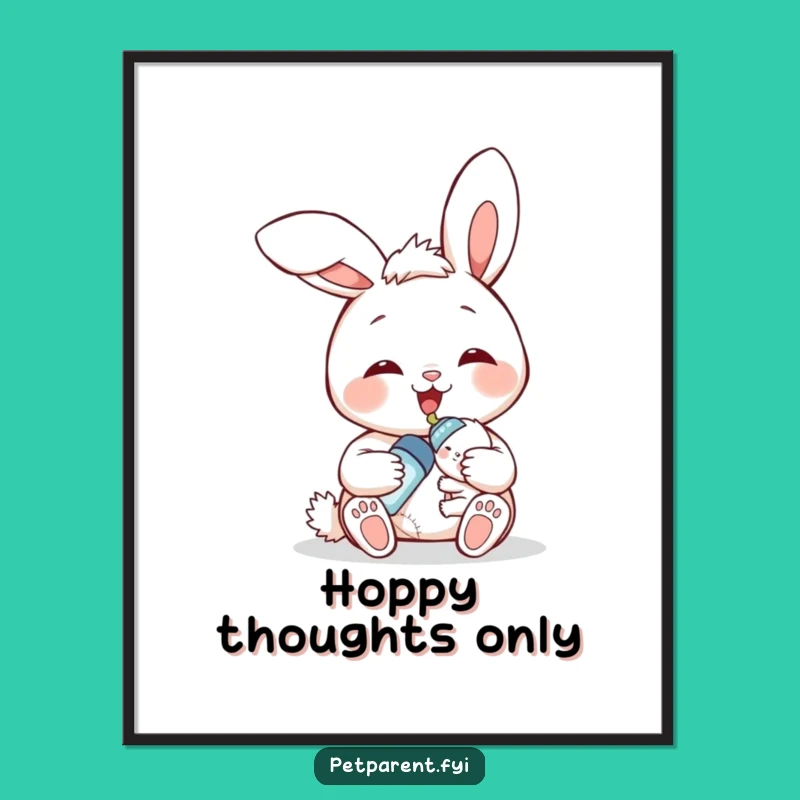 Funny Bunny Family Poster - Adorable Nursery Decor & Perfect Baby Shower Gift Art