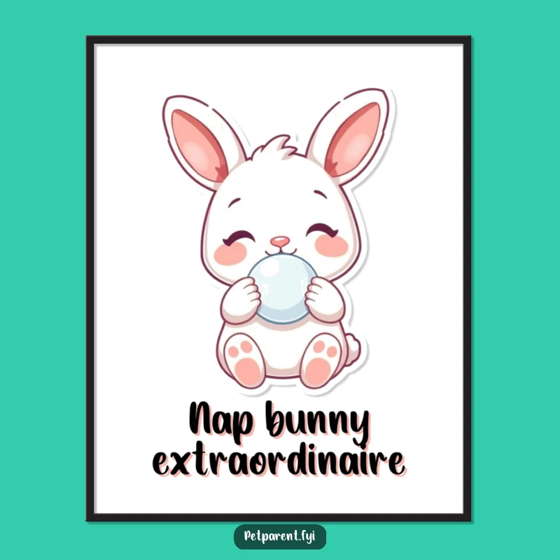 Funny Rabbit Pacifier Poster: Adorable and Hilarious Wall Art for Nurseries