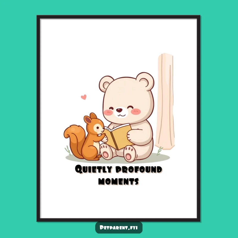 Funny Bear Story Poster: Bring Cozy Tales and Nature to Your Walls