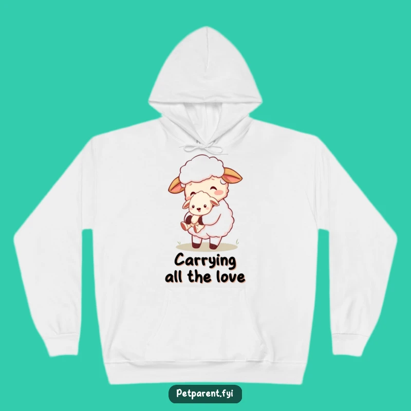 Cozy Funny Sheep and Puppy Hoodie: Warm Cartoon Character Gift for Snuggle Lovers