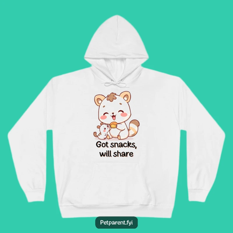 Funny Happy Animal Giving Food Hoodie - Cozy Cute Animal Lover Gift
