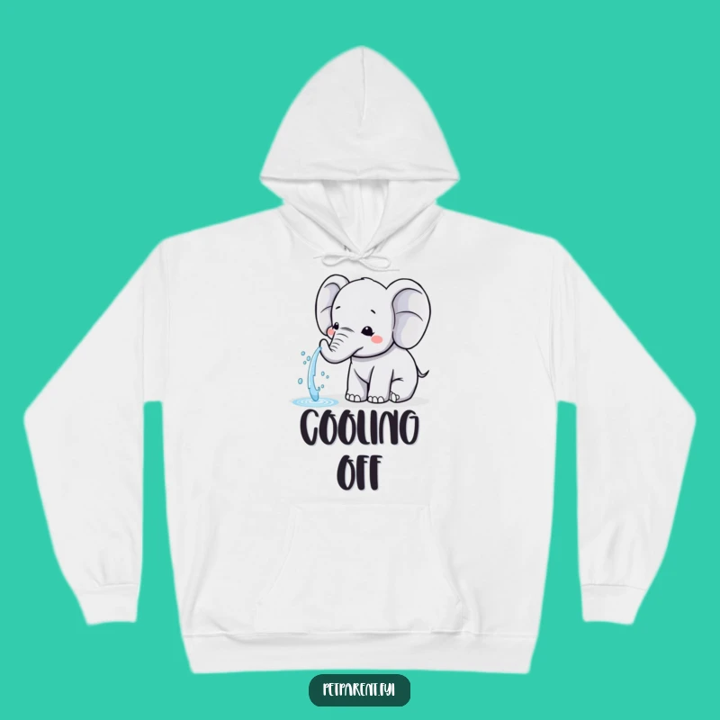 Funny Kawaii Elephant Hoodie: Cozy Water Sprayer Friend - Warm & Sweet Gift Hoodie