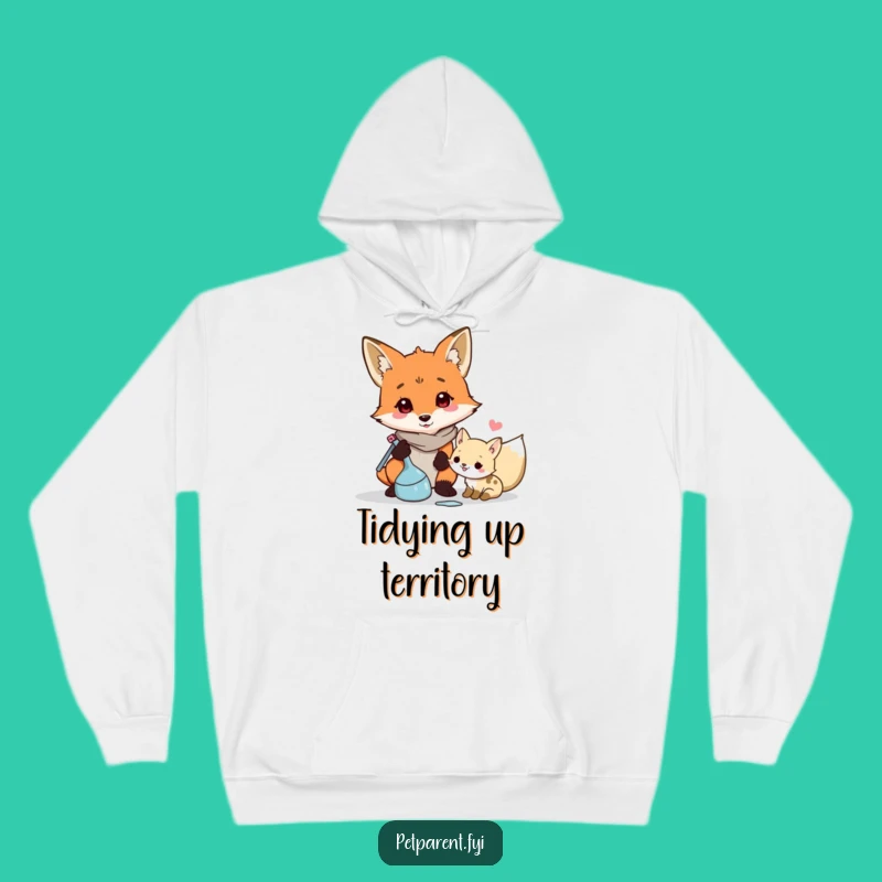 Cozy Funny Fox Cleaner Hoodie: Warm Cartoon Character Gift for Order