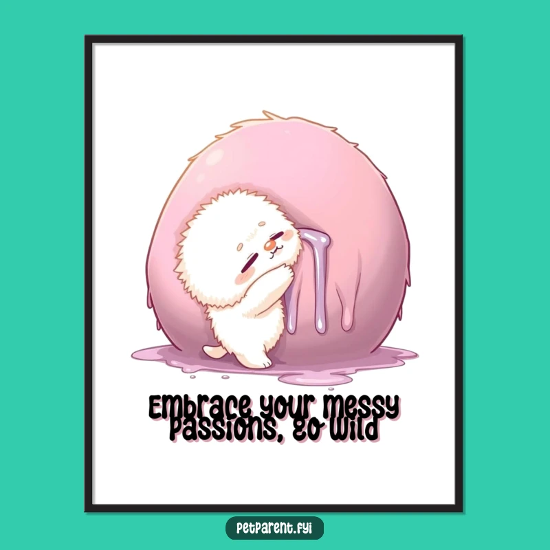 Decorate with delight using this free printable art of a creature's comical embrace. A guaranteed smile-inducer!