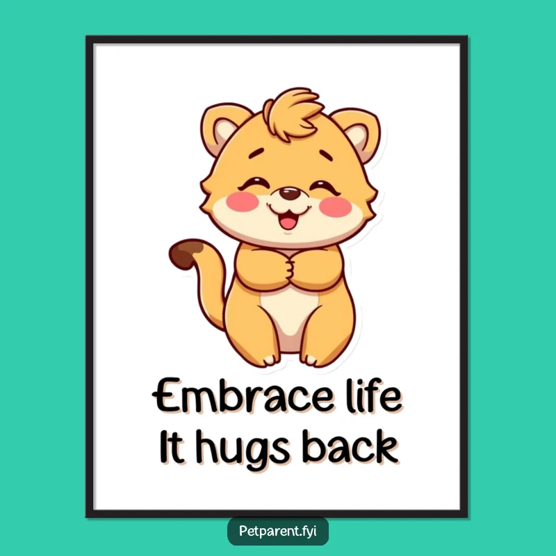 Free Printable Hugging Animal Wall Art: Funny Downloadable Decor for Cozy Spaces