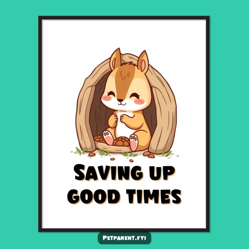 Free Printable Wall Art: Whimsical Squirrel Den, Funny Downloadable Decor