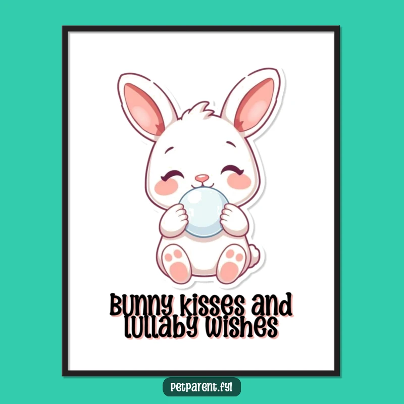 Funny Free Printable Wall Art: Baby Rabbit, Whimsical Downloadable Decor