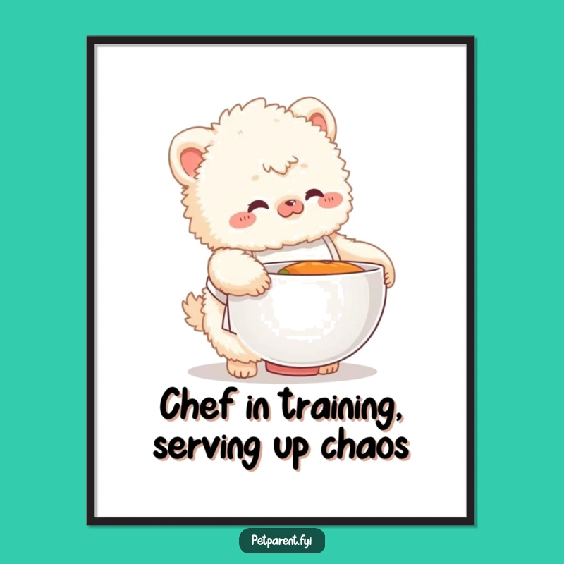 Funny Free Printable Wall Art: Chef Creature's Foodie Fiasco