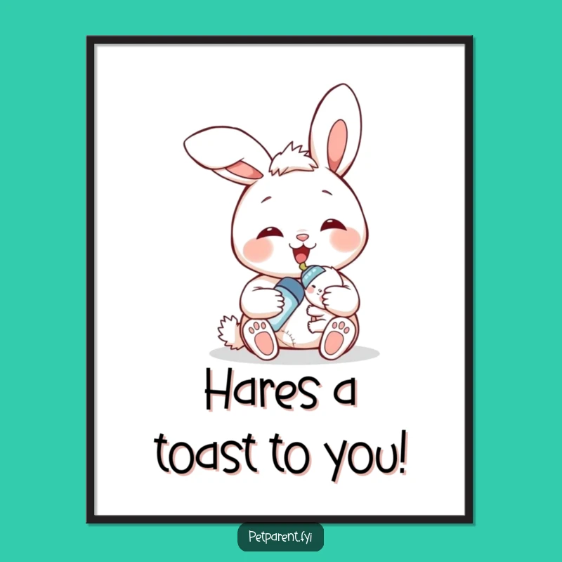 Free Printable Bunny Art: Funny Nursery Downloadable Wall Decor for Baby's Room
