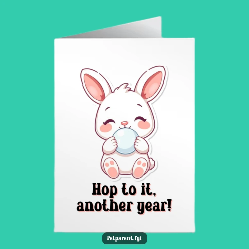 Free Printable Birthday Card: Funny Rabbit Baby, Cute Downloadable Gift