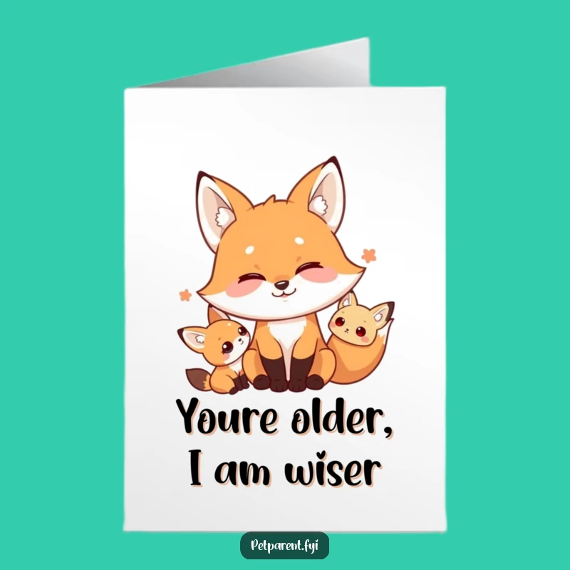 Free Printable Funny Fox Birthday Card: Silly Faces for a Hilarious Downloadable Gift