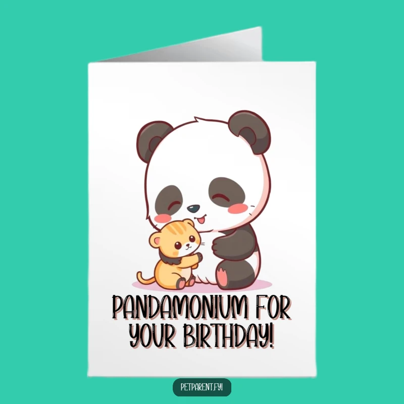 Free Printable Panda & Kitten Birthday Card: Sweet & Funny Downloadable Gift
