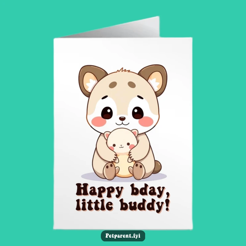 Free Printable Cute Animal Birthday Card - Funny Downloadable Gift for Adorable Celebrations
