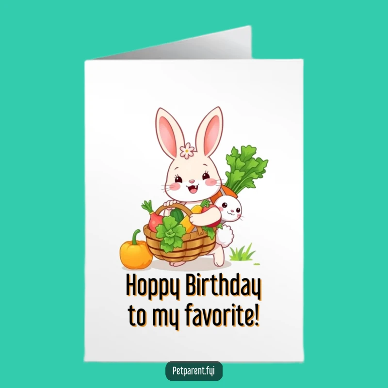 Free Printable Birthday Card: Funny Bunny Veggie Haul for a Hoppy Celebration