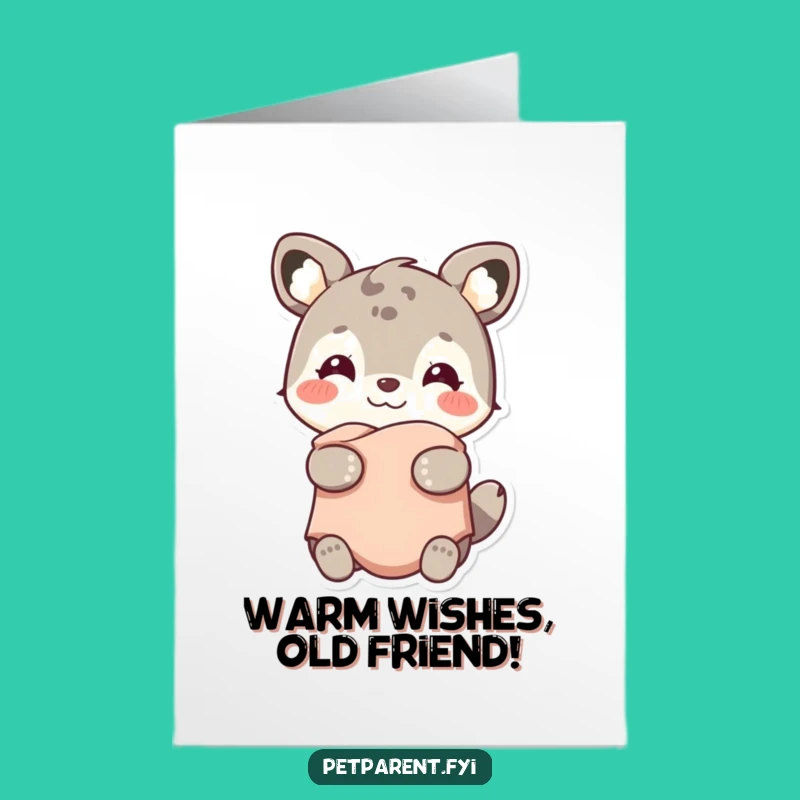 Warm Free Printable Birthday Card: Smiling Animal & Cozy Blanket, Sweet Downloadable Gift